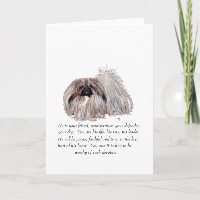 Pekingese Greeting Card (Front)