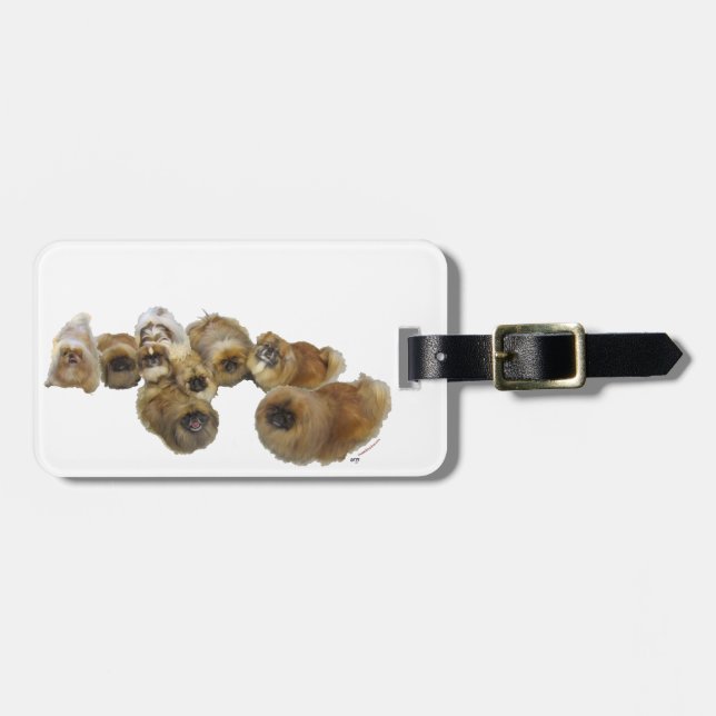 Pekingese Group Luggage Tag (Front Horizontal)