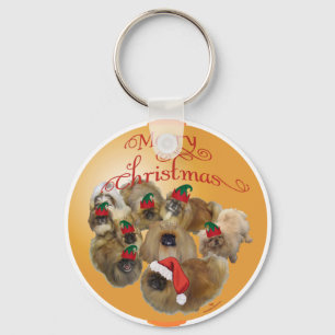 Pekingese Group Ornament Key Ring