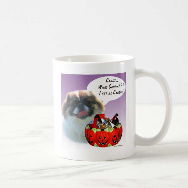 Pekingese Halloween Candy Coffee Mug (Right)
