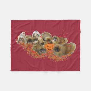 Pekingese Halloween Fleece Blanket