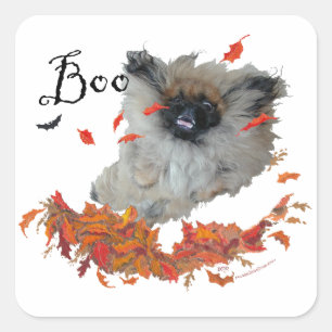 Pekingese Halloween Square Sticker