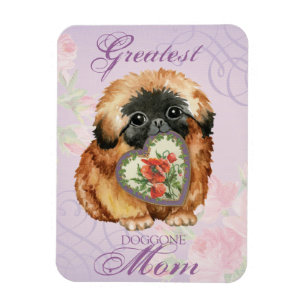 Pekingese Heart Mom Magnet