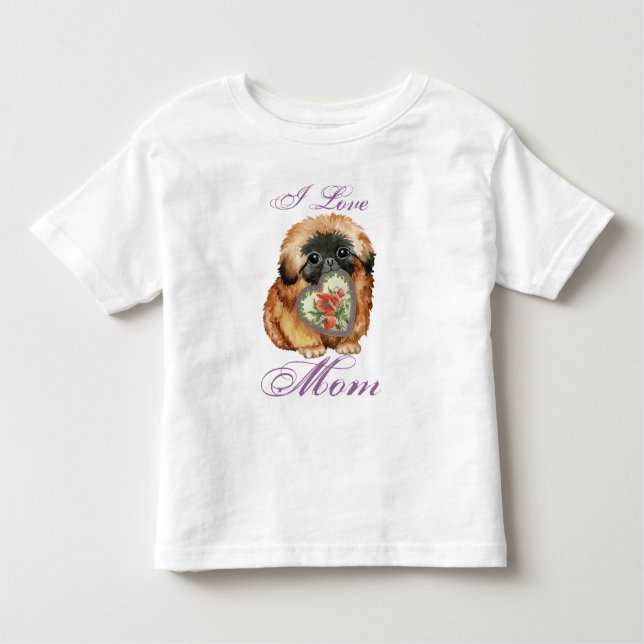 Pekingese Heart Mum Toddler T-Shirt (Front)