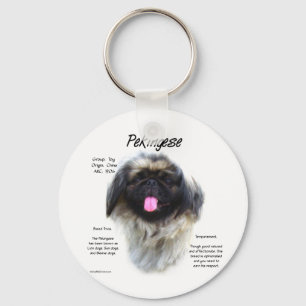 Pekingese History Design Key Ring