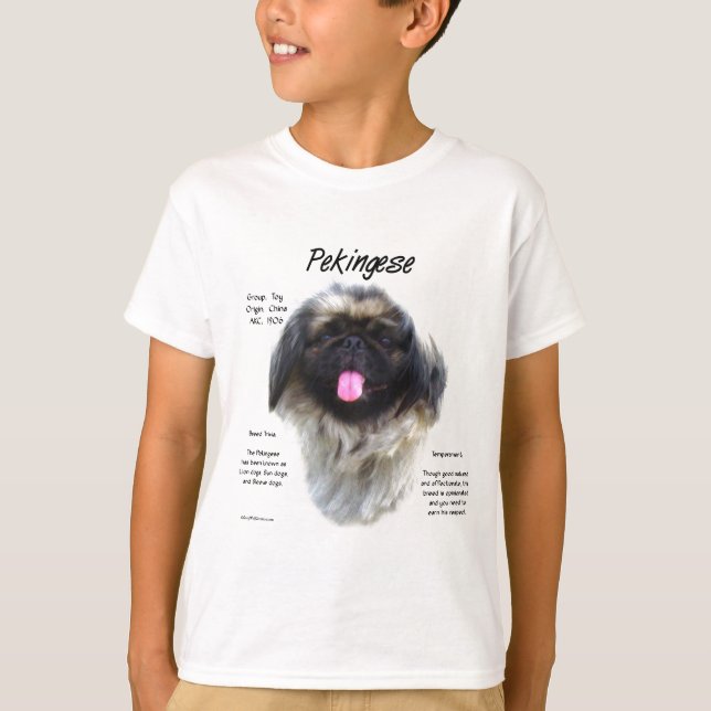 Pekingese History Design T-Shirt (Front)