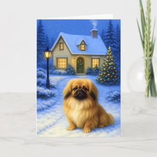 Pekingese Holiday Card