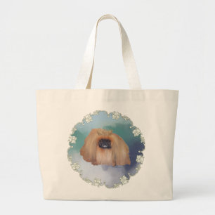 Pekingese Ice Princess Large Tote Bag