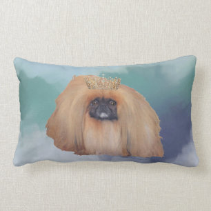 Pekingese Ice Princess Lumbar Cushion