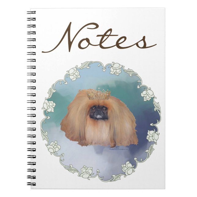 Pekingese Ice Princess Notebook (Front)