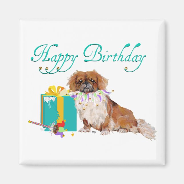 Pekingese in a Party Mood Magnet (Front)