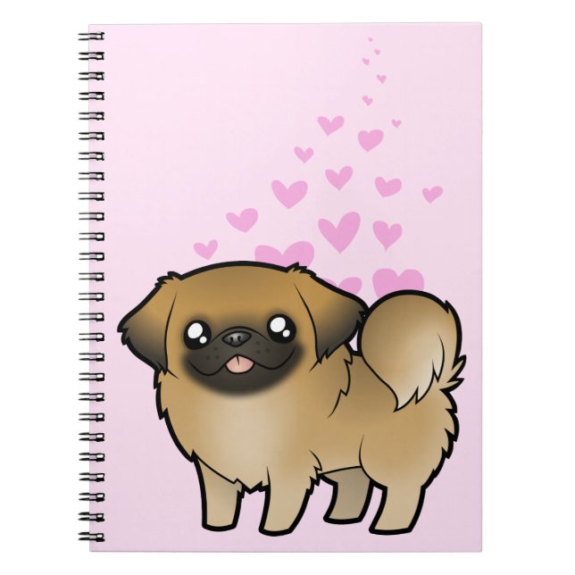 Pekingese Love (puppy cut) Spiral Notebook (Front)