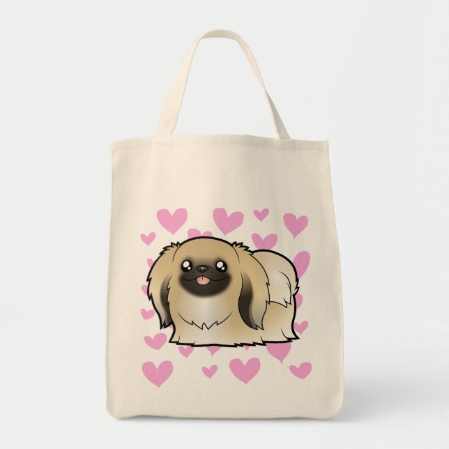 Pekingese Love (show cut) Tote Bag (Front)