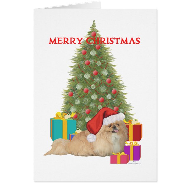 Pekingese Merry Christmas (Front)