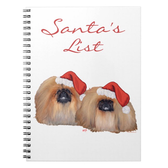Pekingese Merry Christmas Notebook (Front)