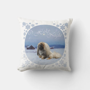 Pekingese O Holy Night Cushion