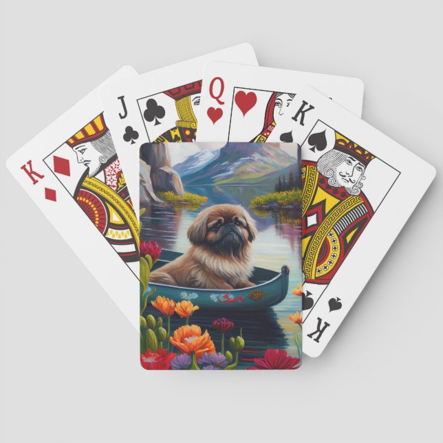 Pekingese on a Paddle: A Scenic Adventure Playing Cards (Back)