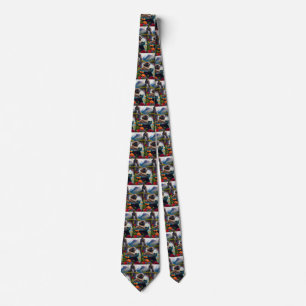 Pekingese on a Paddle: A Scenic Adventure Tie