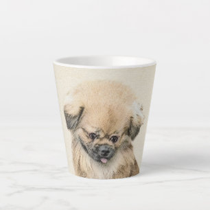 Pekingese Painting - Cute Original Dog Art Latte Mug