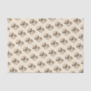 Pekingese Painting - Cute Original Dog Art Tissue Paper