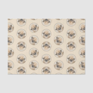 Pekingese Painting Fawn Cute Original Pet Dog Art Tissue Paper