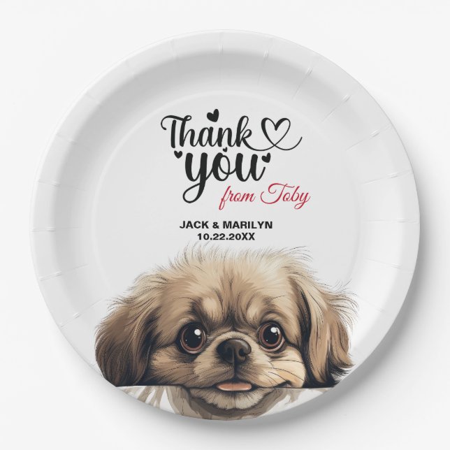 Pekingese Paper Plate (Front)