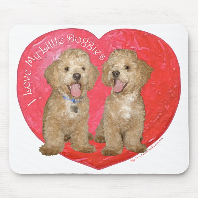 Pekingese / Poodle Mix Valentine's Day Mouse Pad (Front)