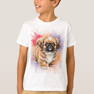  Pekingese Puppy by Natasha Us  T-Shirt