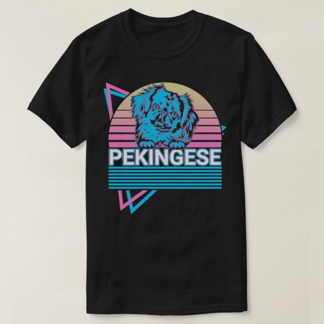 Pekingese Retro T-Shirt (Design Front)