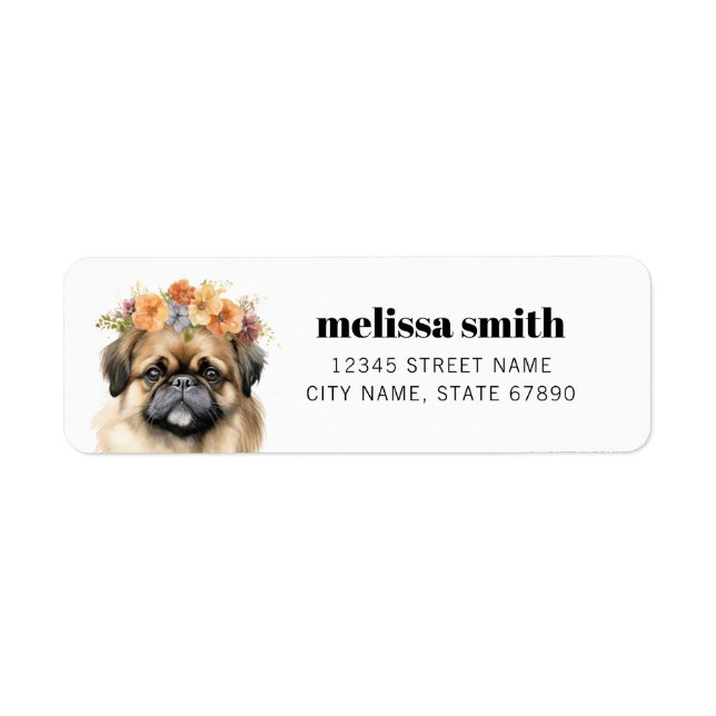 Pekingese Return Address Labels (Front)
