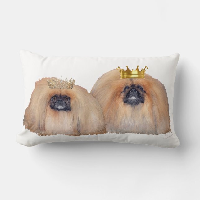 Pekingese Rule My World Lumbar Cushion (Front)
