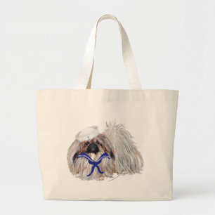 Pekingese Sailors Large Tote Bag