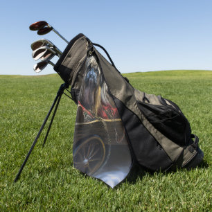 Pekingese Snowy Sleigh Christmas Decor Golf Towel