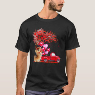 Pekingese Sunglasses Hearts Tree Pickup Truck Cou T-Shirt