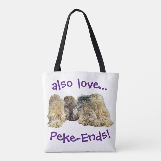 Pekingese Tote including the Peke-Ends! Bag (Back)