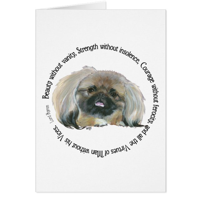 Pekingese Wisdom - Lord Byron's Praise (Front)