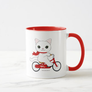 Peko the white cat mug
