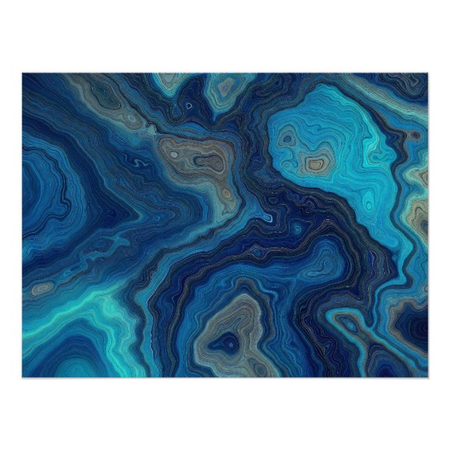 “Pelagic Contours” – An Abstract Seascape Poster (Front)