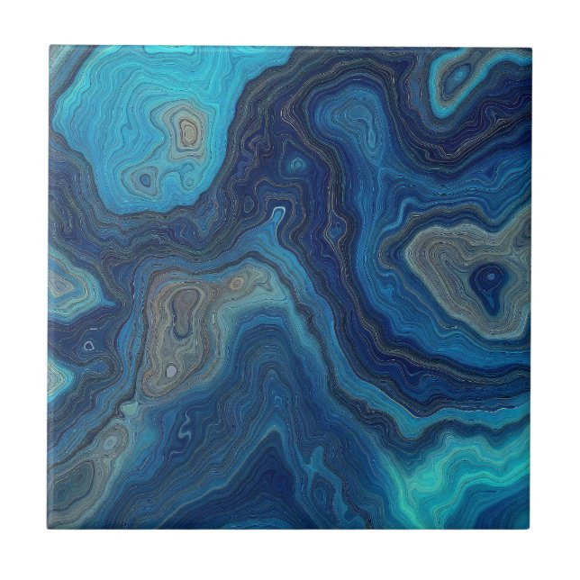 “Pelagic Contours” – An Abstract Seascape Tile (Front)
