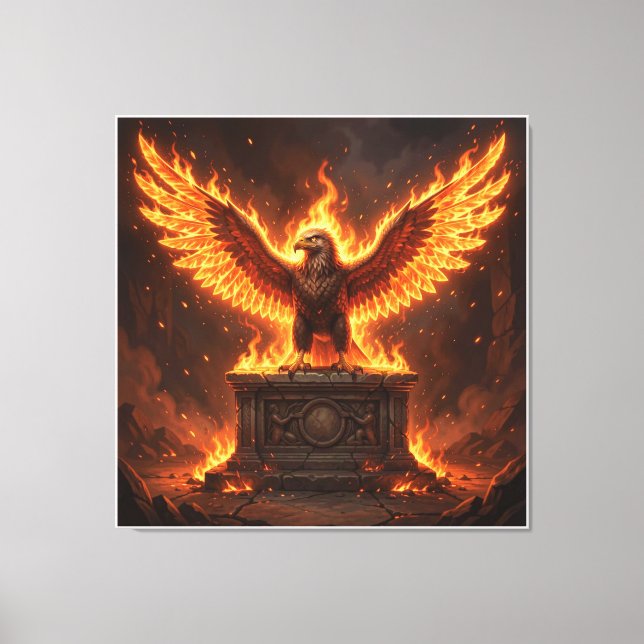 Pelasgian Altar of the Flaming Eagle VII Canvas Print (Front)