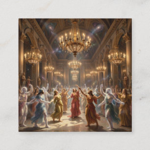 Pelasgian Dance Magic World 0 Fa023 Square Business Card