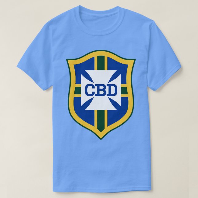 Pele Brasil 1970 CBD Jersey FrontBack Print T-Shirt (Design Front)