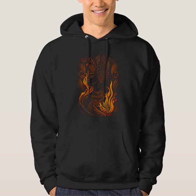 Pele Polynesian Mythology Goddess of Volcanoes Haw Hoodie (Front)