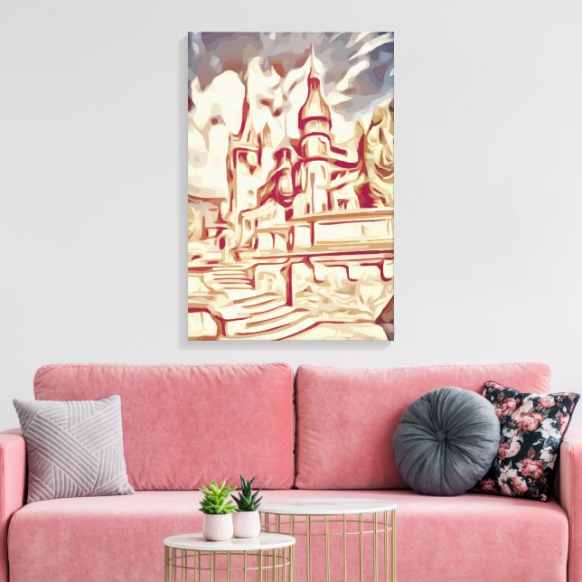 Peles castle canvas print (Insitu(LivingRoom))