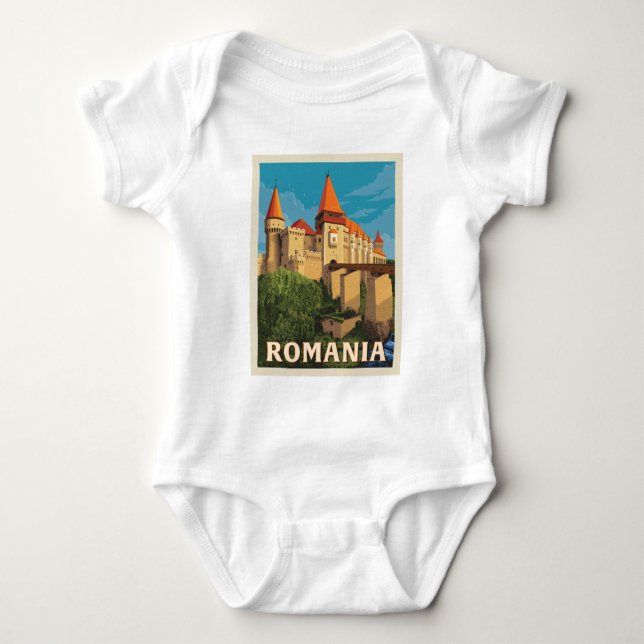 Peles Castle Romania Baby Bodysuit (Front)