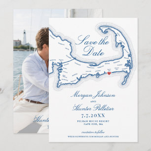 Pelham House Resort Save the Date   Cape Cod Map