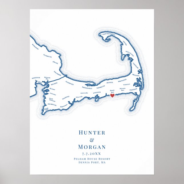 Pelham House Resort Wedding Guest Book Poster (Front)