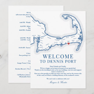Pelham House Wedding Weekend Itinerary Welcome Thank You Card