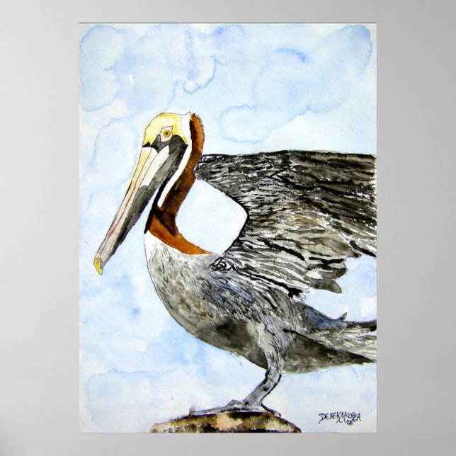 pelican_4_bird_painting poster (Front)