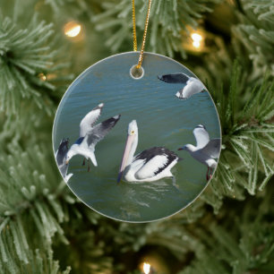 Pelican And The Gate Crashers, Ceramic Tree Decoration